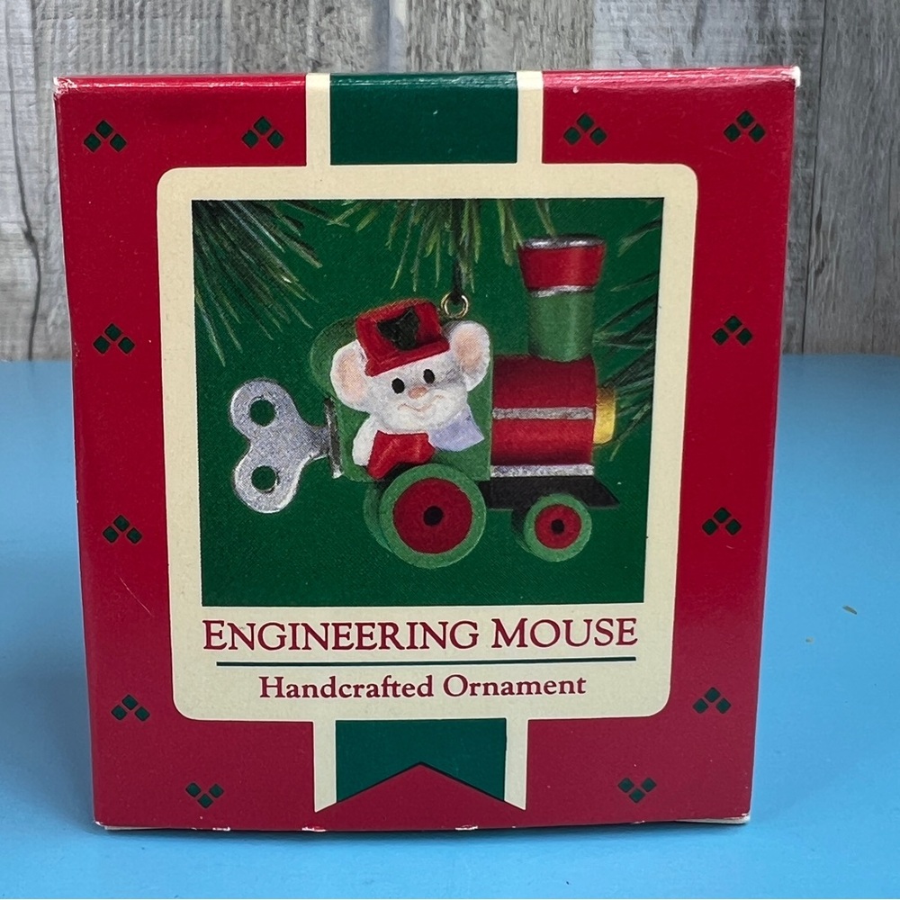 Hallmark Keepsake Ornament Engineering Mouse Handcrafted Ornament 1985